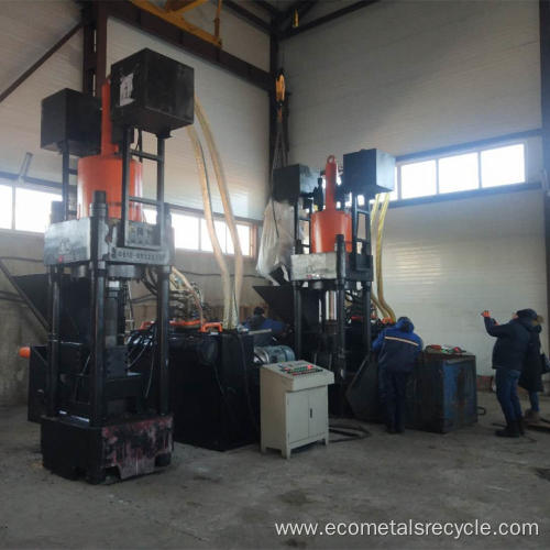 Vertical High Pressure Aluminum Shavings Briquette Machinery